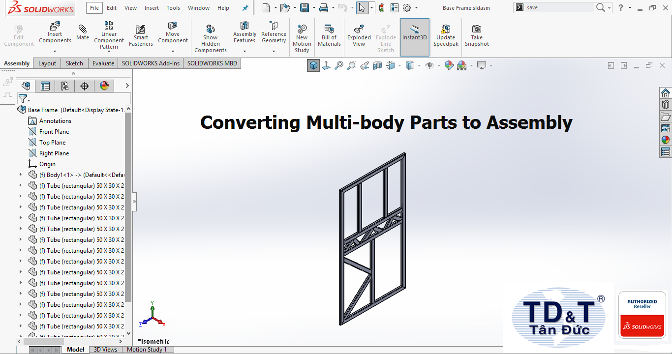 Tips and Tricks - Converting Multi-body Parts to Assembly